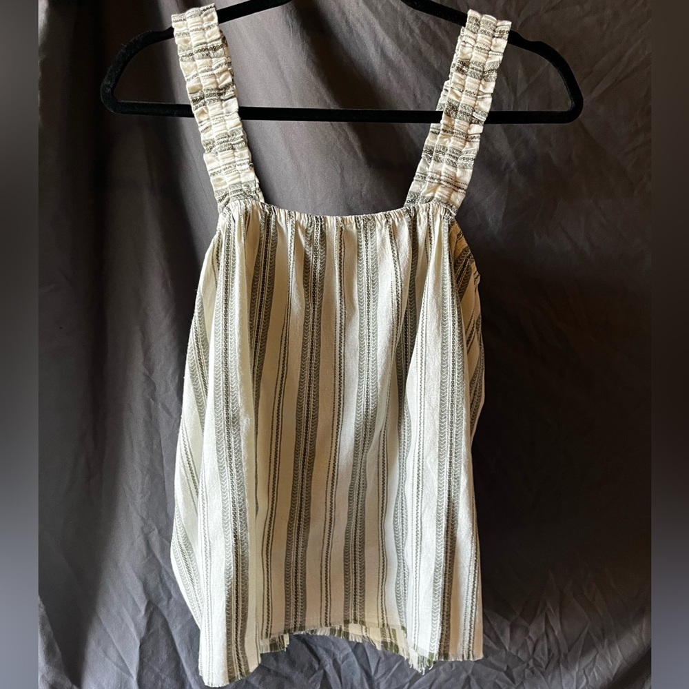 Umgee Size M Tank Striped Cutoff Boho Flowy Lightweight Summer Spring Festival